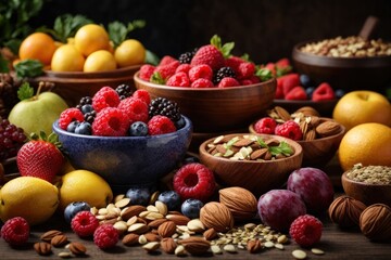 Obraz na płótnie Canvas fruits and berries