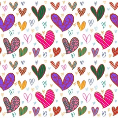 seamless pattern with hearts