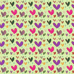 seamless pattern with hearts