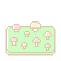 ピクセルアートなきのこ畑⭐︎PNG