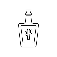Tequila icon vector. Alcohol illustration sign. Bar symbol. Party logo.
