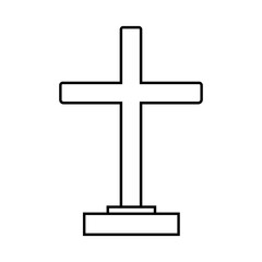 Christian cross vector icon. religion illustration sign. creed symbol. confession logo.