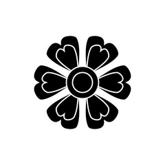 Flowers icon vector. Day of the Dead illustration sign. Holiday symbol or logo.