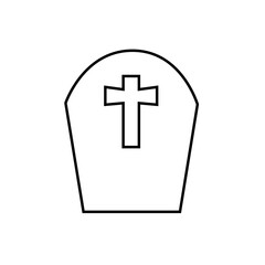 Obraz premium Grave icon vector. Cemetery illustration sign. Rip symbol or logo.