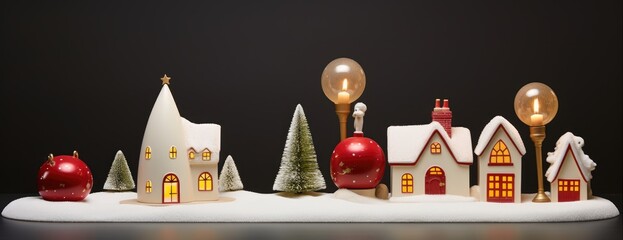 Festive Christmas winter illustration