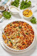 Sausage Hash Brown Breakfast Casserole, top view