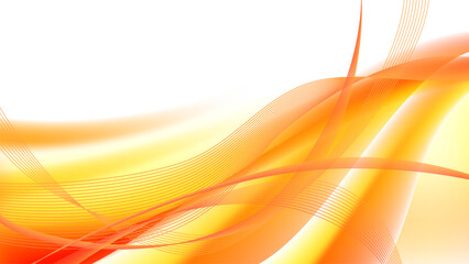 オレンジ色の波型抽象幾何学背景 - obrazy, fototapety, plakaty