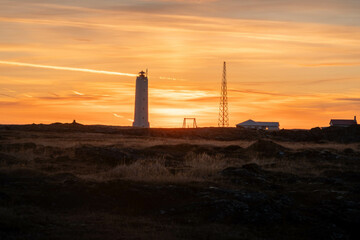 Atardecer Islandia 3 faro