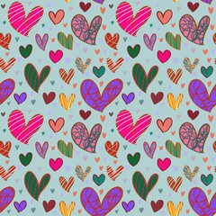 seamless pattern with hearts