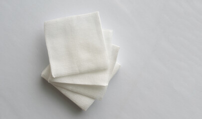 sterile gauze isolated top view © vach