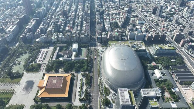 Aerial photography in Taipei city.