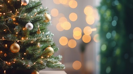 Obraz na płótnie Canvas Christmas Interior Decorations: Cozy Home Ornaments, Festive New Year Atmosphere