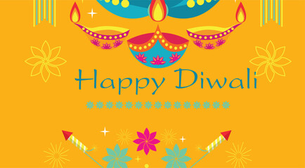 Happy Diwali, festival of light. Modern geometric minimalist design. Poster, banner and social media template. Vector concept design