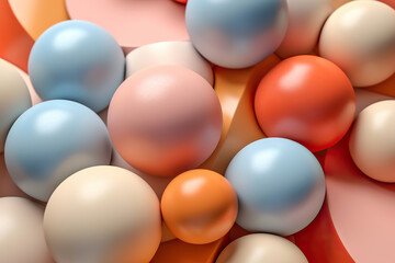 Pastel Universe: A Pile of Colorful Spheres