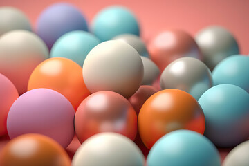 Pastel Universe: A Pile of Colorful Spheres