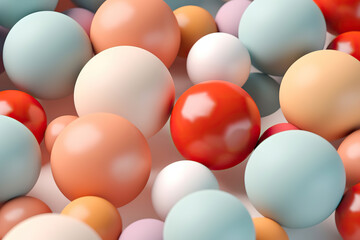 Pastel Universe: A Pile of Colorful Spheres