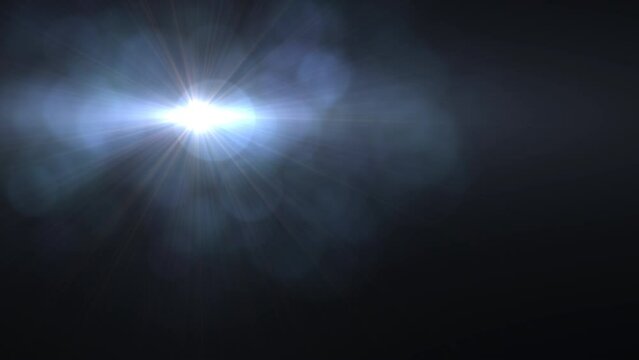 Optical lens flare effect on black backgound