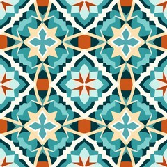 Fototapeta premium Moroccan Zellige Tile Ornament Pattern