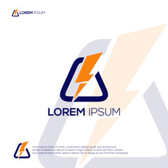 A Electric Modern Logo Design Vector
