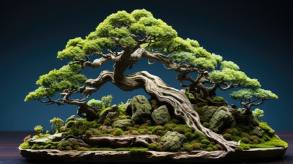 Beautiful Bonsai tree of plant miniature art