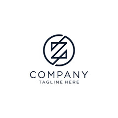 Abstract letter Z company logo