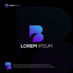 Fototapeta premium B Finance Logo Design Vector