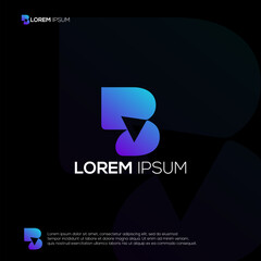 B Finance Logo Design Vector