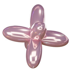 3d abstract shape on glossy color concept