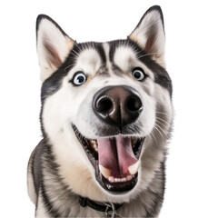 Obraz premium Siberian husky portrait on transparent background