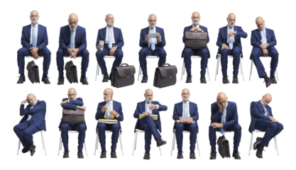 Man sitting on a chair and waiting