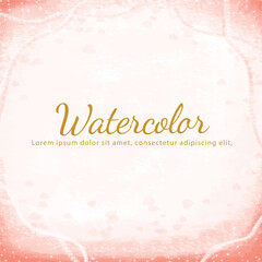 Vector watercolor splash background with lines and sparkles