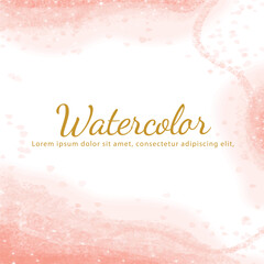 Vector watercolor splash background with lines and sparkles