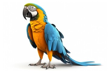 A Vibrant Parrot Showing Off Its Acrobatic Skills Created With Generative AI Technology