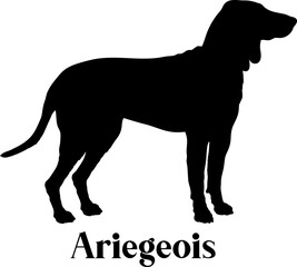 Ariegeois Dog silhouette breeds dog breeds dog monogram logo dog face vector