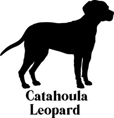 Catahoula Leopard  Dog silhouette breeds dog breeds dog monogram logo dog face vector