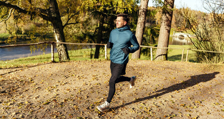 Sports day during the week, training during the cold season in winter. Sports warm clothes and thermal socks for running.