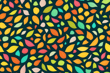 seamless modern colorful tropical floral pattern. Cute botanical abstract contemporary  pattern. AI generated