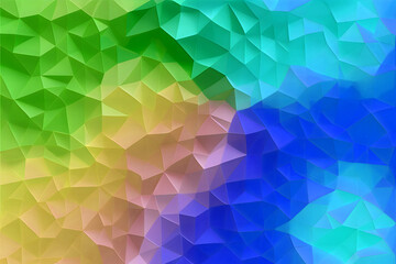 Abstract colorful low poly, triangle mosiac background. AI generated content. bright poly abstract background texture