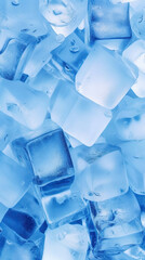 Crystalized Beauty: A Close-Up of Frozen Ice Cubes