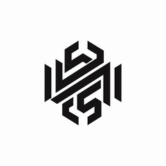 abstract black and white logo _ black and white logo - vector _ logo icon _ 3d logo
