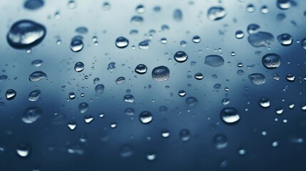 Raindrops circles. Raindrops making circles on the lake while raining background. Rainy and moody weather background photo. Noise effect and selective focus.