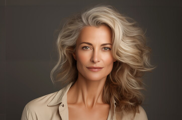 Naklejka premium Caucasian Beauty with Age Defying Grace