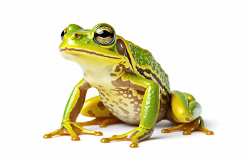 Obraz premium Vibrant Vignette: A Tropical Frog's Close-Up