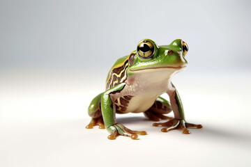 Obraz premium Vibrant Vignette: A Tropical Frog's Close-Up