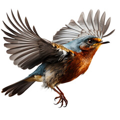 Obraz premium Flying European Robin Bird