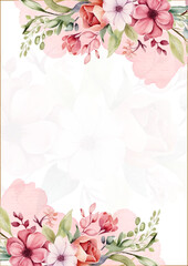 Pink and white modern trendy vector design frame. Background fall boho template