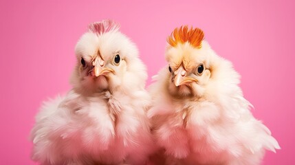 little fluffy chickens sitting together.