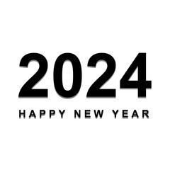 Happy new year 2024 design minimalistic and modern for branding , poster's, banner, greeting and new year 2024 celebration