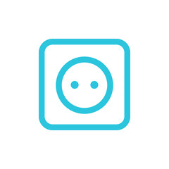 Electric power socet icon Symbol. From blue icon set.