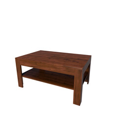 wooden table isolated on white